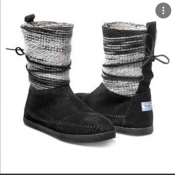 Toms Shoes - Toms Nepal suede leather knit and sherpa lined boots